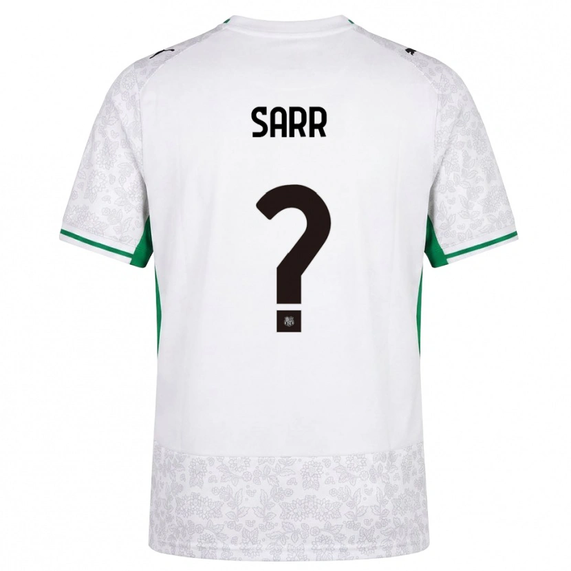 Danxen Hombre Camiseta Demba Sarr #0 Blanco Negro Verde 2ª Equipación 2026/27 La Camisa