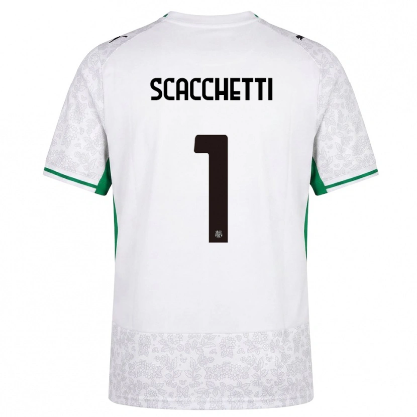 Danxen Hombre Camiseta Alessandro Scacchetti #1 Blanco Negro Verde 2ª Equipación 2026/27 La Camisa