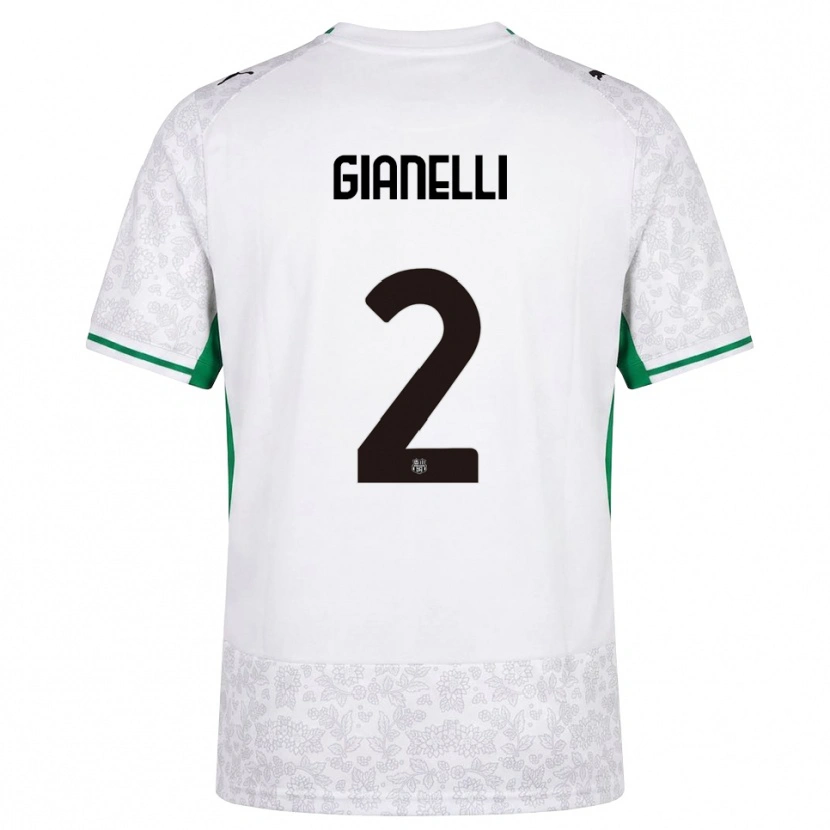 Danxen Hombre Camiseta Christian Gianelli #2 Blanco Negro Verde 2ª Equipación 2026/27 La Camisa