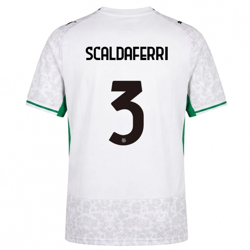 Danxen Hombre Camiseta Andrea Scaldaferri #3 Blanco Negro Verde 2ª Equipación 2026/27 La Camisa