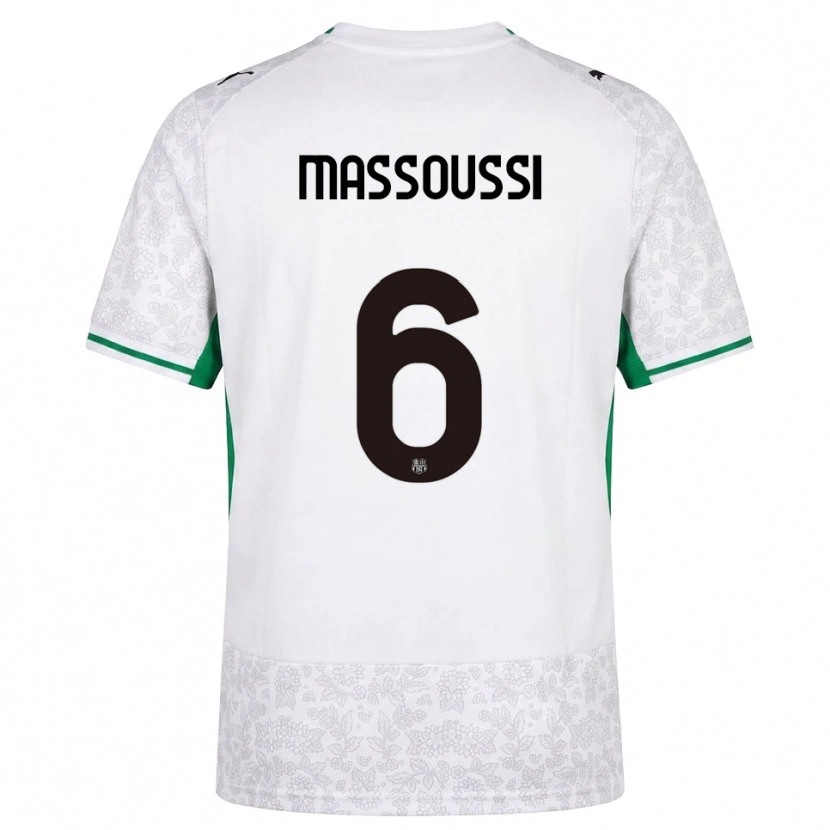 Danxen Hombre Camiseta Zaid Massoussi #6 Blanco Negro Verde 2ª Equipación 2026/27 La Camisa