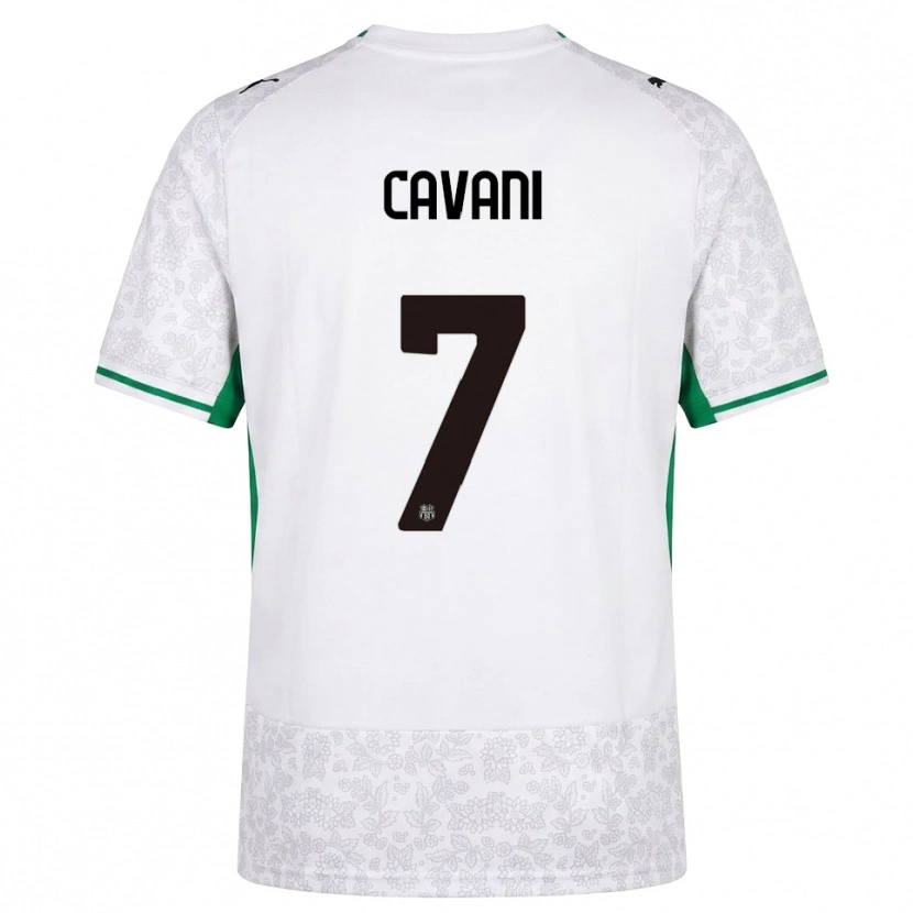 Danxen Hombre Camiseta Lorenzo Cavani #7 Blanco Negro Verde 2ª Equipación 2026/27 La Camisa