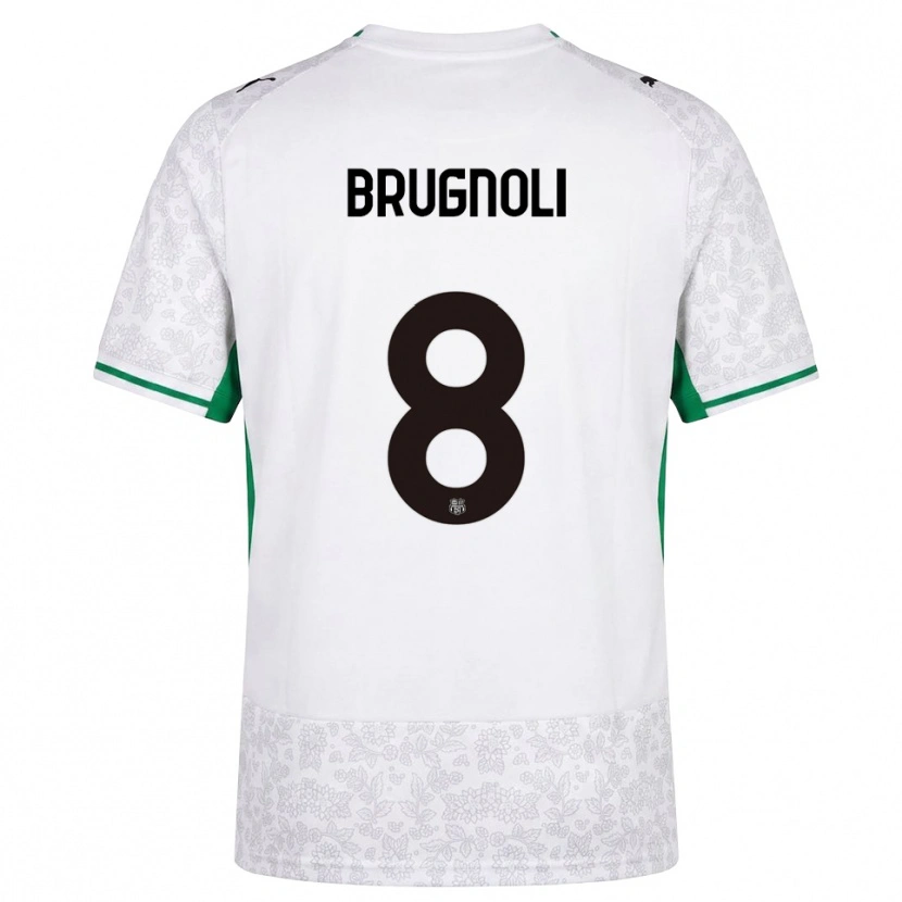 Danxen Hombre Camiseta Giuseppe Brugnoli #8 Blanco Negro Verde 2ª Equipación 2026/27 La Camisa