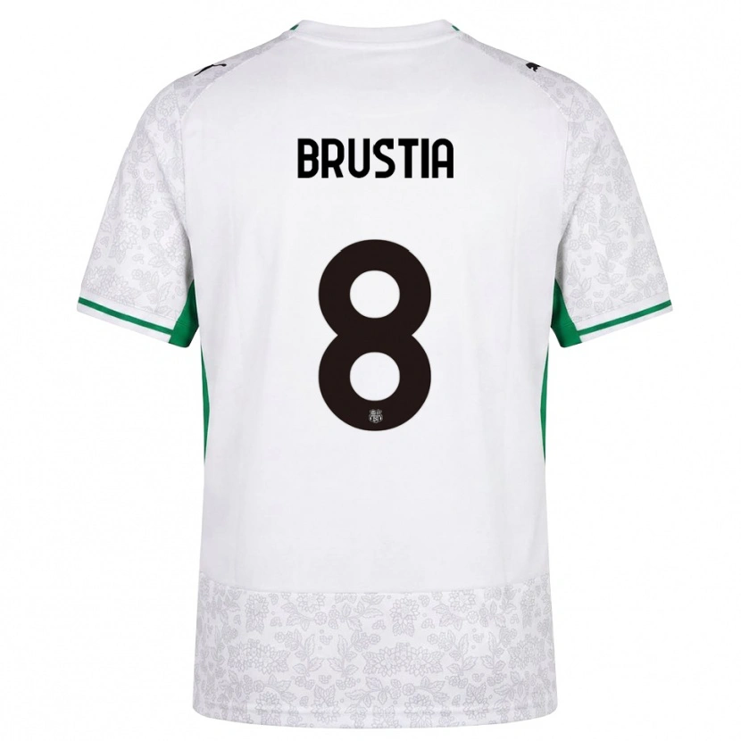 Danxen Hombre Camiseta Martina Brustia #8 Blanco Negro Verde 2ª Equipación 2026/27 La Camisa