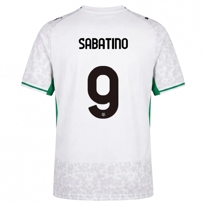 Danxen Hombre Camiseta Daniela Sabatino #9 Blanco Negro Verde 2ª Equipación 2026/27 La Camisa