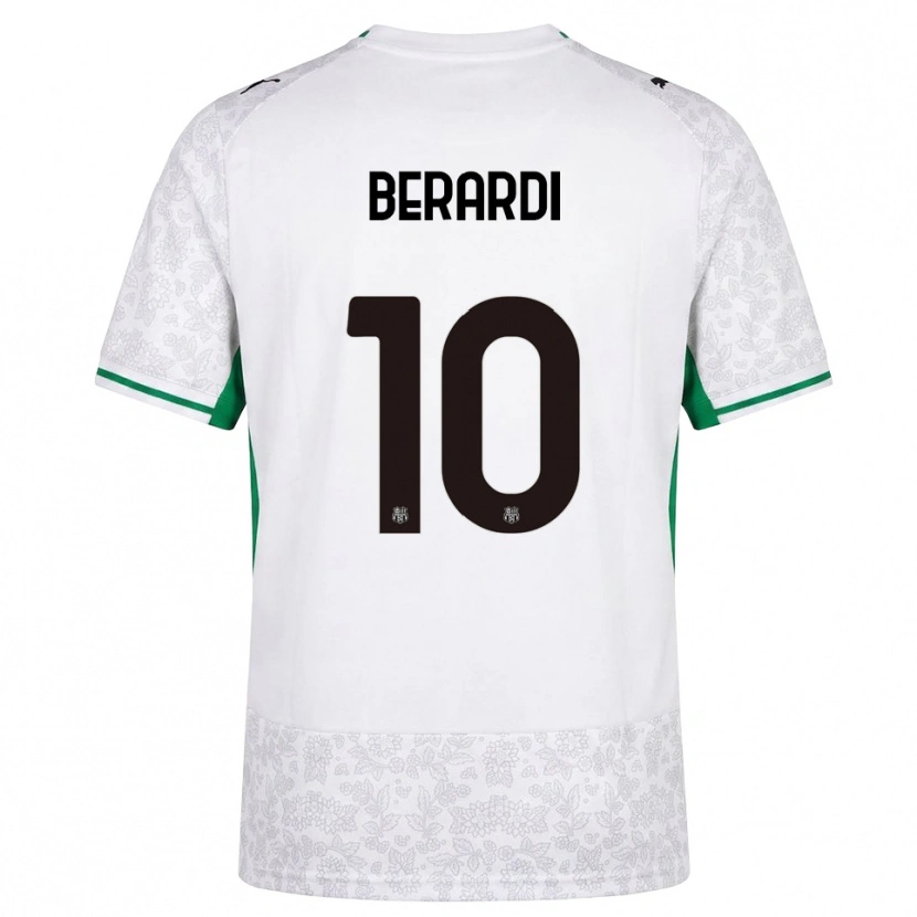 Danxen Hombre Camiseta Domenico Berardi #10 Blanco Negro Verde 2ª Equipación 2026/27 La Camisa
