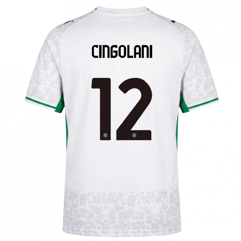 Danxen Hombre Camiseta Matteo Cingolani #12 Blanco Negro Verde 2ª Equipación 2026/27 La Camisa