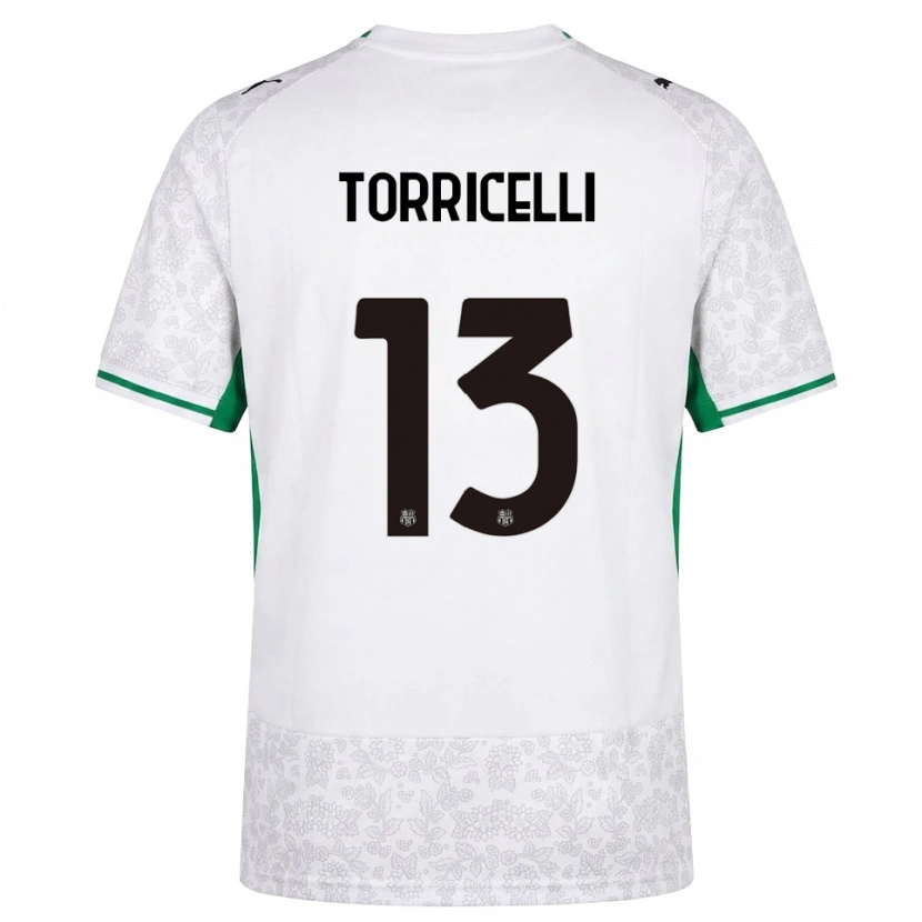 Danxen Hombre Camiseta Marco Torricelli #13 Blanco Negro Verde 2ª Equipación 2026/27 La Camisa