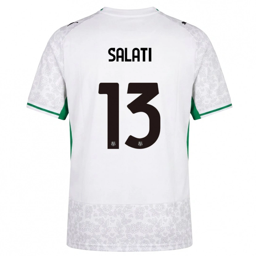 Danxen Hombre Camiseta Emanuele Salati #13 Blanco Negro Verde 2ª Equipación 2026/27 La Camisa