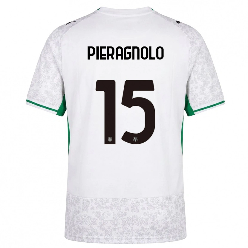 Danxen Hombre Camiseta Edoardo Pieragnolo #15 Blanco Negro Verde 2ª Equipación 2026/27 La Camisa