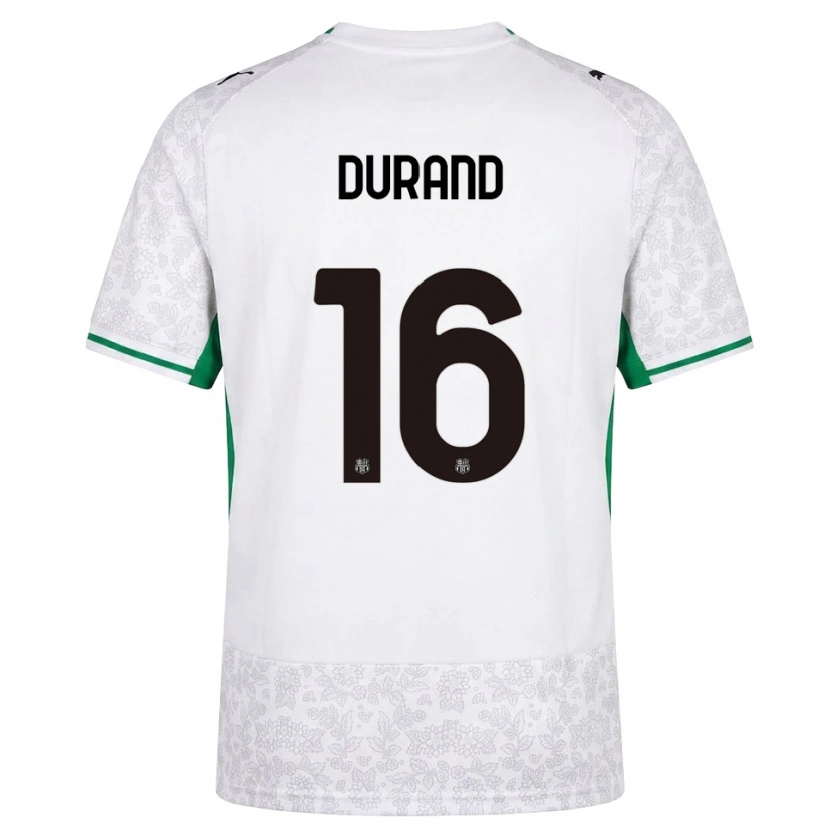 Danxen Hombre Camiseta Solène Durand #16 Blanco Negro Verde 2ª Equipación 2026/27 La Camisa