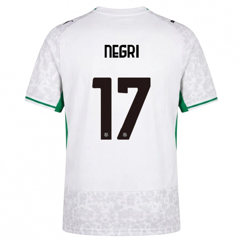 Danxen Hombre Camiseta Gabriele Negri #17 Blanco Negro Verde 2ª Equipación 2026/27 La Camisa