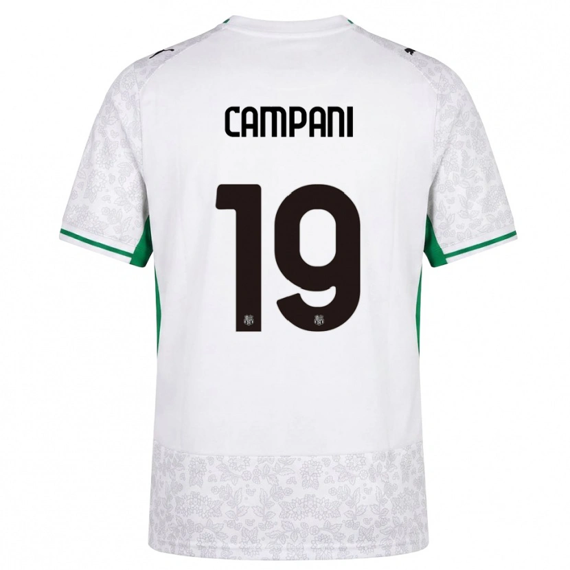 Danxen Hombre Camiseta Andrea Campani #19 Blanco Negro Verde 2ª Equipación 2026/27 La Camisa