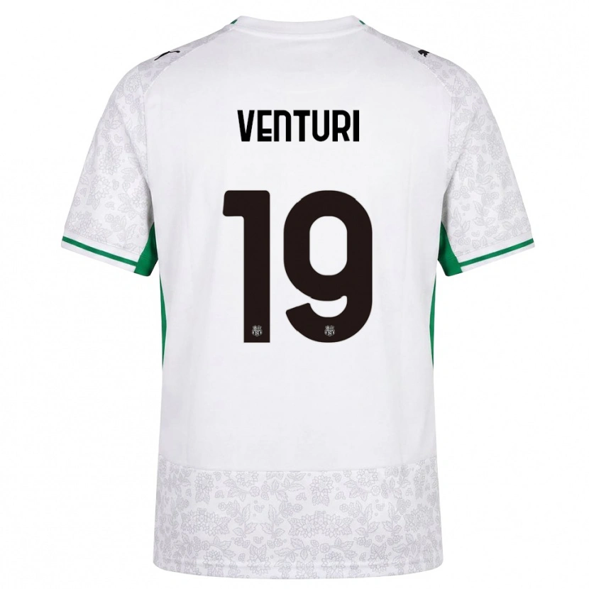 Danxen Hombre Camiseta Luca Venturi #19 Blanco Negro Verde 2ª Equipación 2026/27 La Camisa