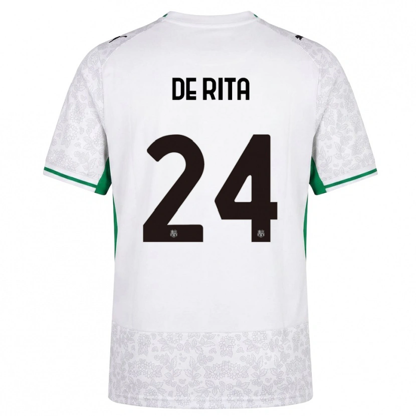 Danxen Hombre Camiseta Aurora De Rita #24 Blanco Negro Verde 2ª Equipación 2026/27 La Camisa
