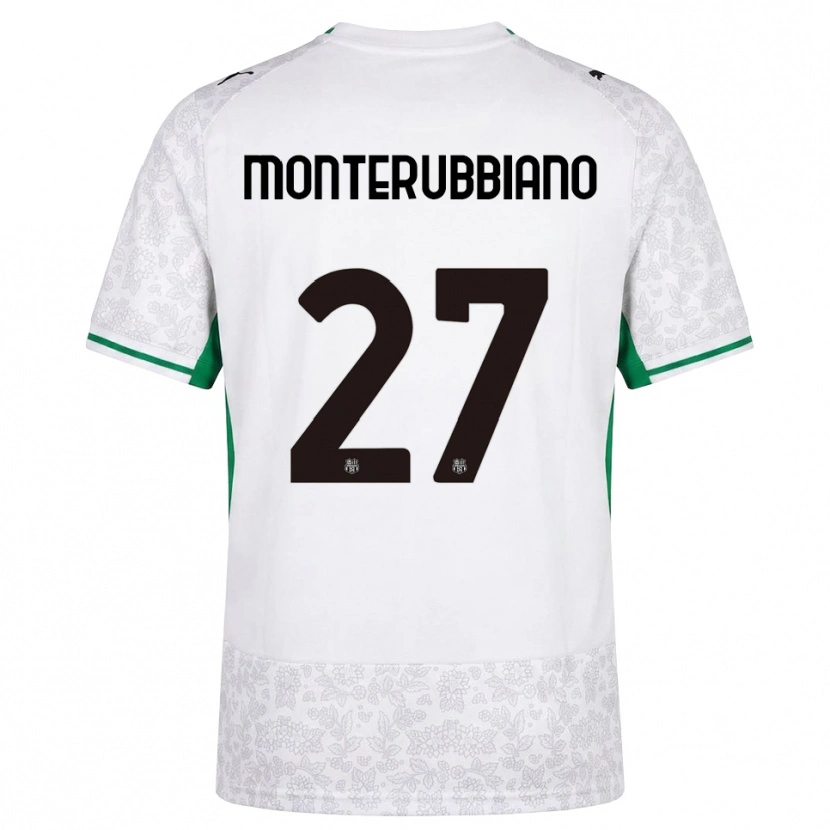 Danxen Hombre Camiseta Valeria Monterubbiano #27 Blanco Negro Verde 2ª Equipación 2026/27 La Camisa