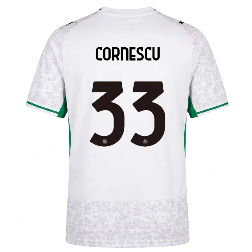 Danxen Hombre Camiseta Iustin Cornescu #33 Blanco Negro Verde 2ª Equipación 2026/27 La Camisa