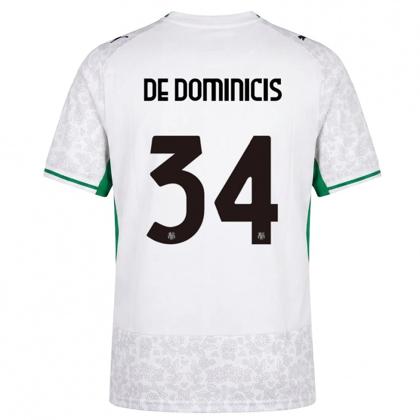 Danxen Hombre Camiseta Diego De Dominicis #34 Blanco Negro Verde 2ª Equipación 2026/27 La Camisa