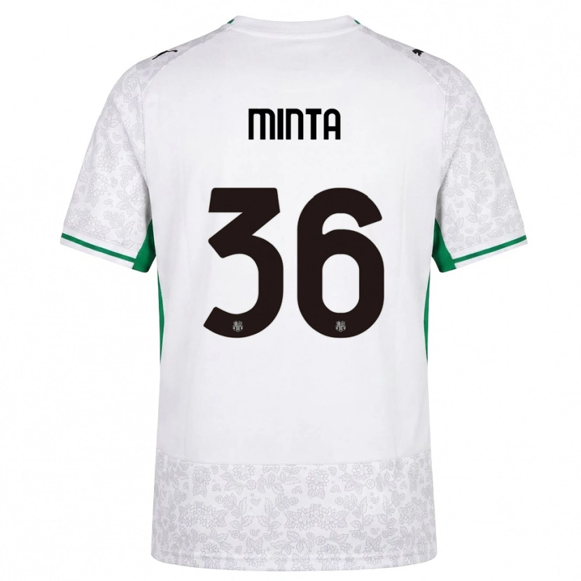 Danxen Hombre Camiseta Amoako Minta #36 Blanco Negro Verde 2ª Equipación 2026/27 La Camisa