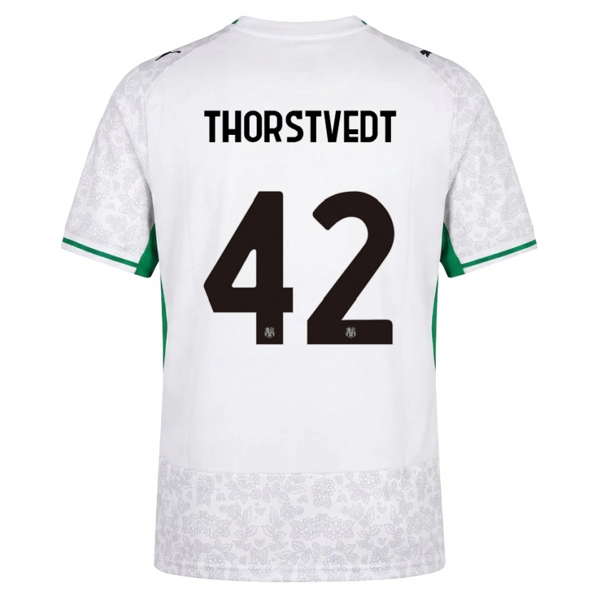Danxen Hombre Camiseta Kristian Thorstvedt #42 Blanco Negro Verde 2ª Equipación 2026/27 La Camisa