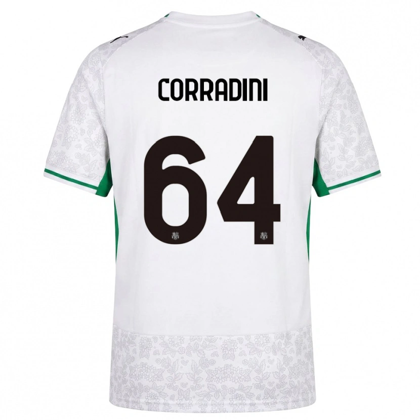 Danxen Hombre Camiseta Francesco Corradini #64 Blanco Negro Verde 2ª Equipación 2026/27 La Camisa
