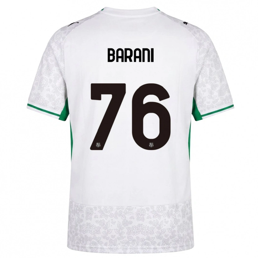 Danxen Hombre Camiseta Luca Barani #76 Blanco Negro Verde 2ª Equipación 2026/27 La Camisa