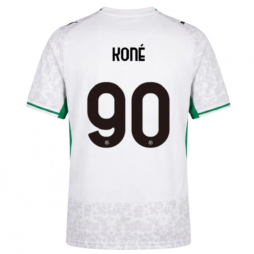 Danxen Hombre Camiseta Ismaël Koné #90 Blanco Negro Verde 2ª Equipación 2026/27 La Camisa