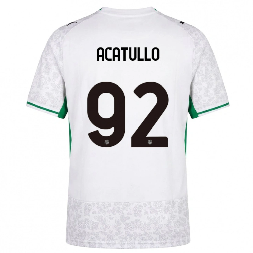 Danxen Hombre Camiseta Cristian Acatullo #92 Blanco Negro Verde 2ª Equipación 2026/27 La Camisa