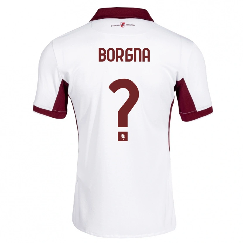 Danxen Hombre Camiseta Federico Borgna #0 Burdeos Blanco Rojo 2ª Equipación 2026/27 La Camisa