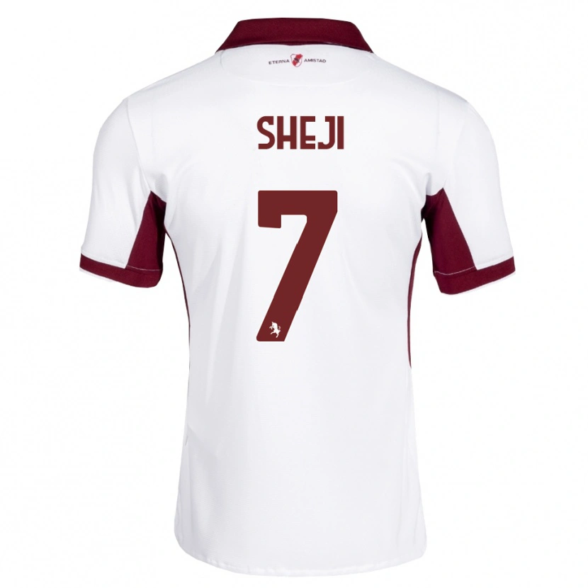 Danxen Hombre Camiseta Rikardo Sheji #7 Burdeos Blanco Rojo 2ª Equipación 2026/27 La Camisa