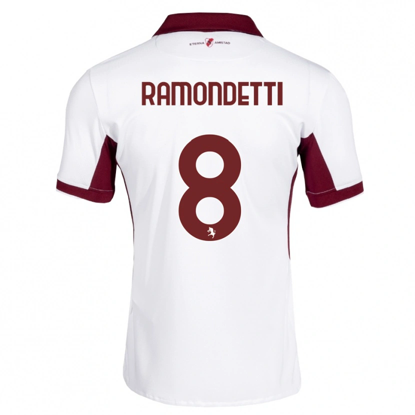 Danxen Hombre Camiseta Vittorio Ramondetti #8 Burdeos Blanco Rojo 2ª Equipación 2026/27 La Camisa