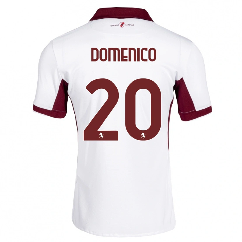 Danxen Hombre Camiseta Domenico Gai #20 Burdeos Blanco Rojo 2ª Equipación 2026/27 La Camisa