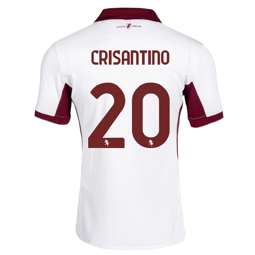 Danxen Hombre Camiseta Giulia Crisantino #20 Burdeos Blanco Rojo 2ª Equipación 2026/27 La Camisa