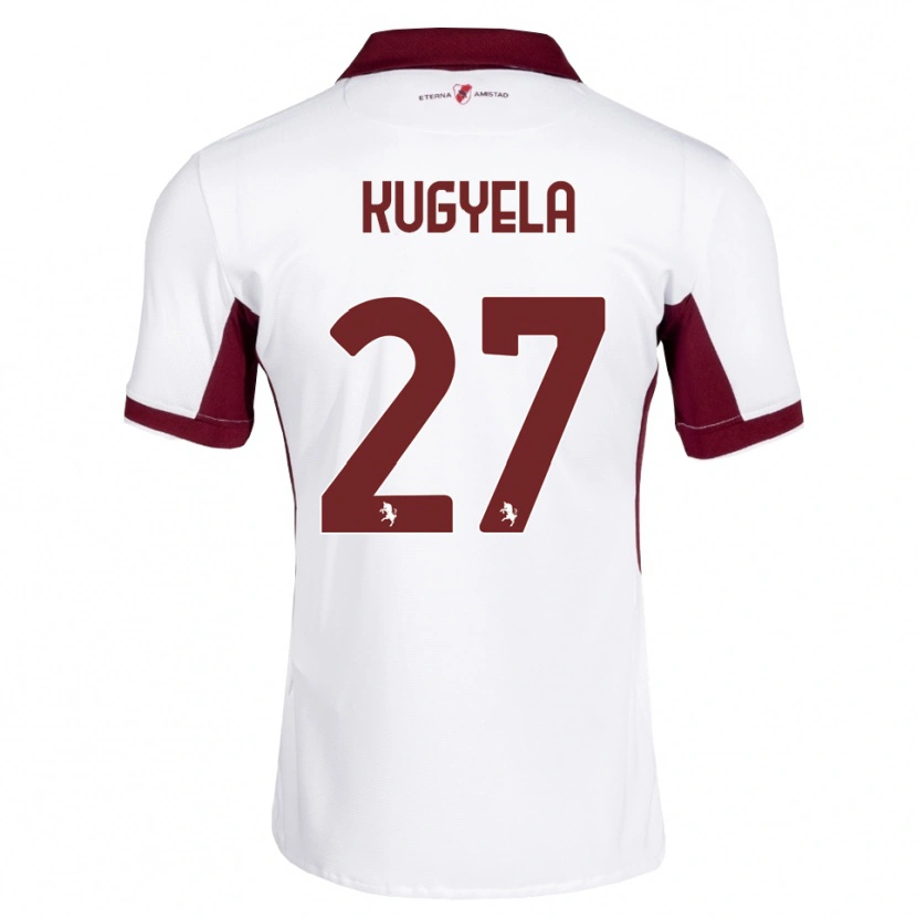 Danxen Hombre Camiseta Zalán Kugyela #27 Burdeos Blanco Rojo 2ª Equipación 2026/27 La Camisa