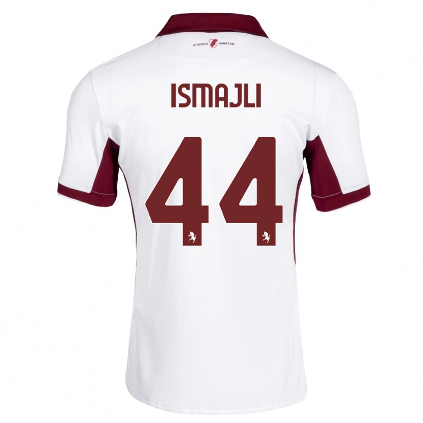 Danxen Hombre Camiseta Ardian Ismajli #44 Burdeos Blanco Rojo 2ª Equipación 2026/27 La Camisa
