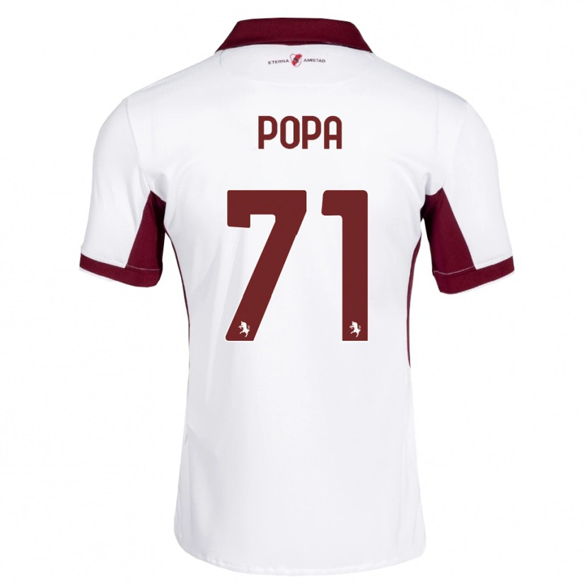 Danxen Hombre Camiseta Mihai Popa #71 Burdeos Blanco Rojo 2ª Equipación 2026/27 La Camisa