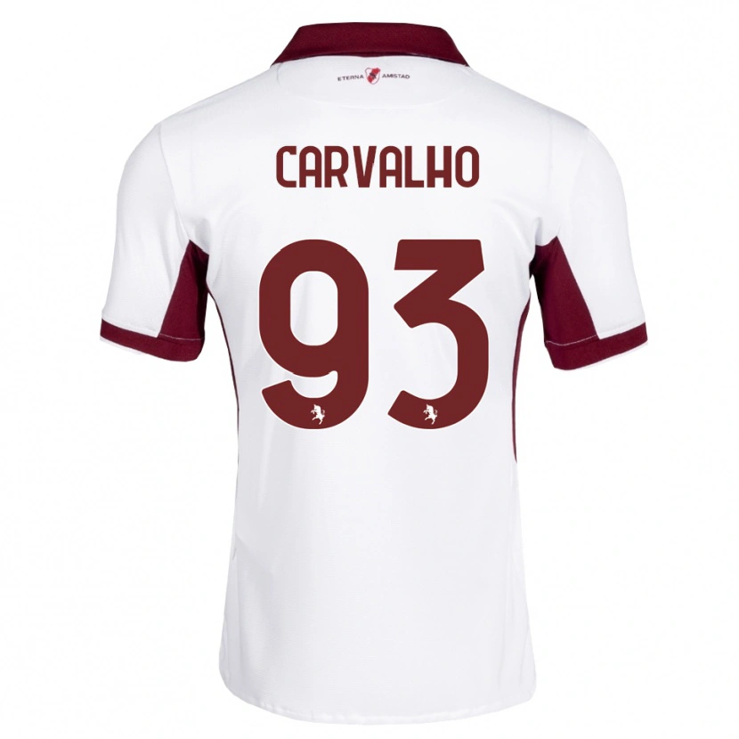 Danxen Hombre Camiseta Lorenzo Carvalho #93 Burdeos Blanco Rojo 2ª Equipación 2026/27 La Camisa