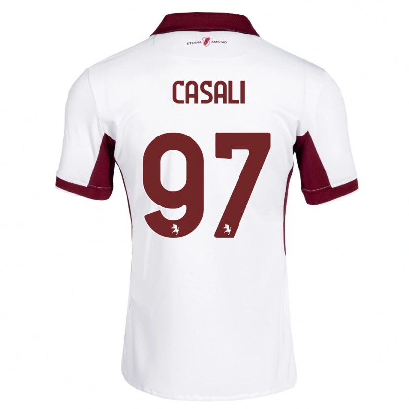 Danxen Hombre Camiseta Michele Casali #97 Burdeos Blanco Rojo 2ª Equipación 2026/27 La Camisa
