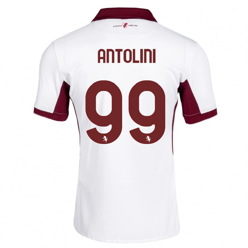 Danxen Hombre Camiseta Jacopo Antolini #99 Burdeos Blanco Rojo 2ª Equipación 2026/27 La Camisa