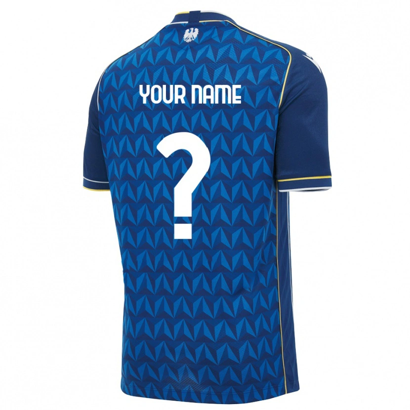 Danxen Hombre Camiseta Su Nombre #0 Azul Real Blanco Azul 2ª Equipación 2026/27 La Camisa