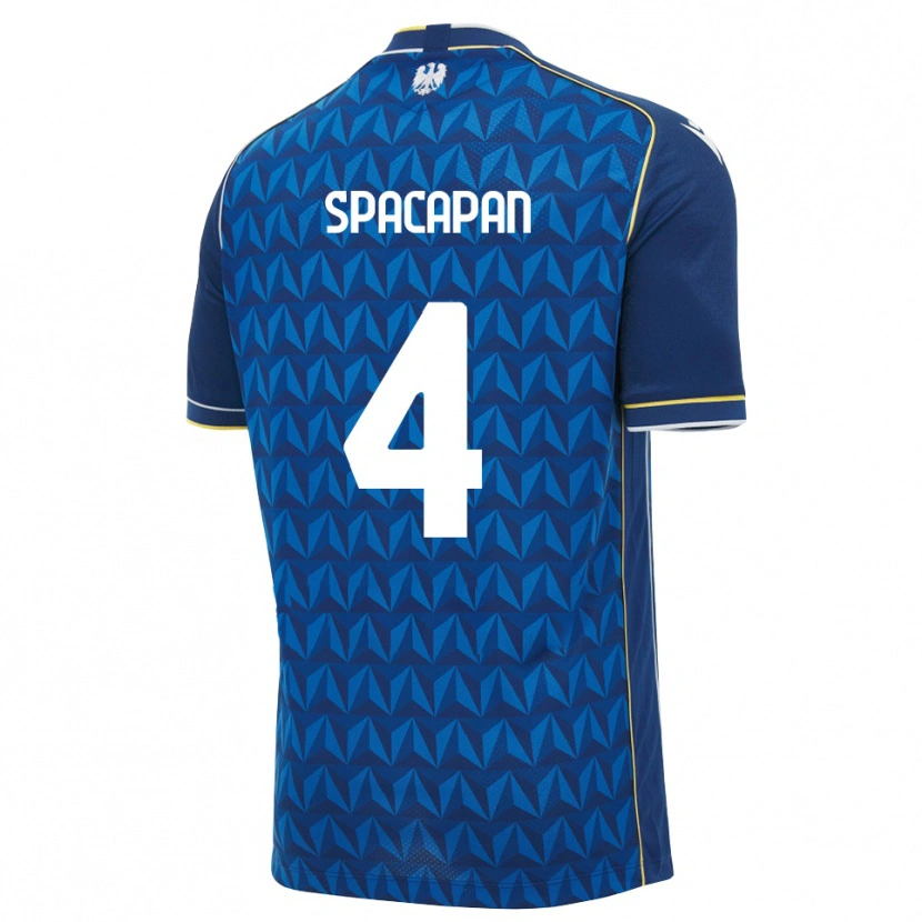 Danxen Hombre Camiseta Luka Spacapan #4 Azul Real Blanco Azul 2ª Equipación 2026/27 La Camisa