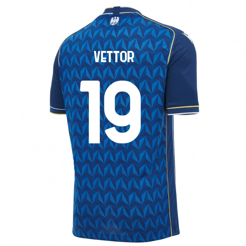 Danxen Hombre Camiseta Marco Vettor #19 Azul Real Blanco Azul 2ª Equipación 2026/27 La Camisa