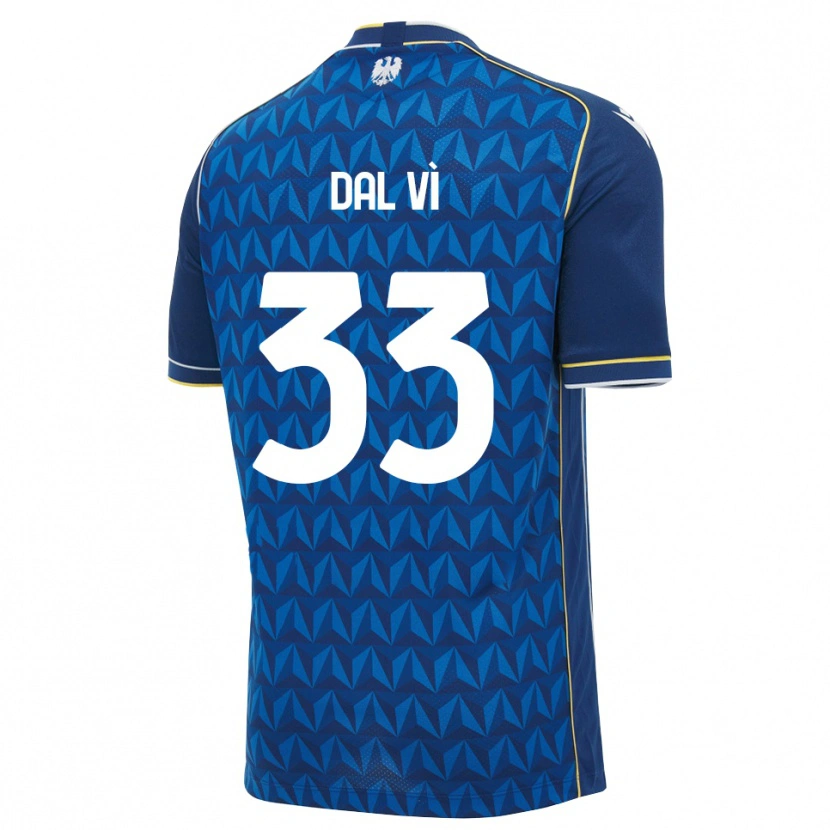 Danxen Hombre Camiseta Matteo Dal Vì #33 Azul Real Blanco Azul 2ª Equipación 2026/27 La Camisa