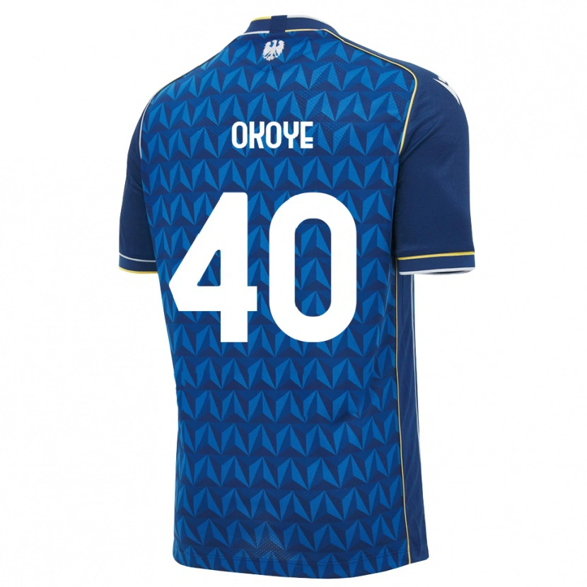 Danxen Hombre Camiseta Maduka Okoye #40 Azul Real Blanco Azul 2ª Equipación 2026/27 La Camisa