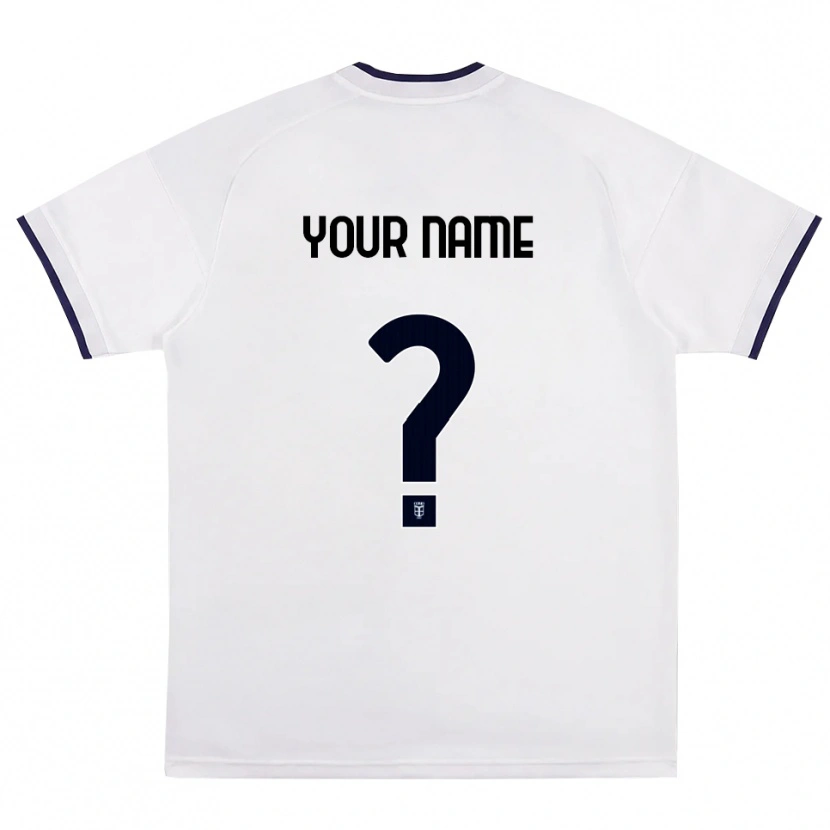 Danxen Hombre Camiseta Su Nombre #0 Blanco Rojo Azul Real 2ª Equipación 2026/27 La Camisa