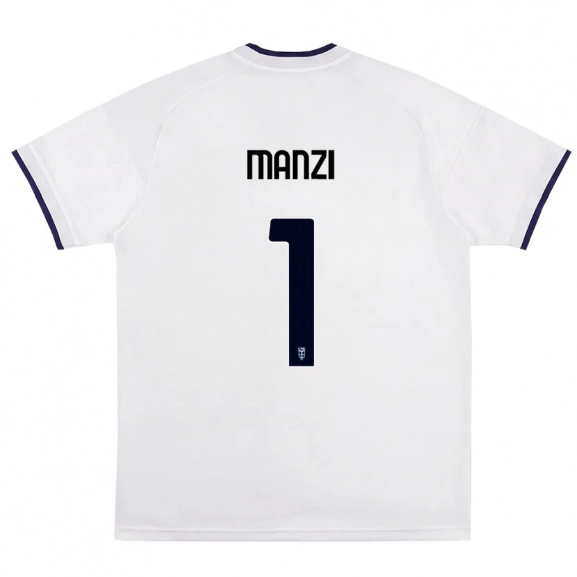 Danxen Hombre Camiseta Federico Manzi #1 Blanco Rojo Azul Real 2ª Equipación 2026/27 La Camisa