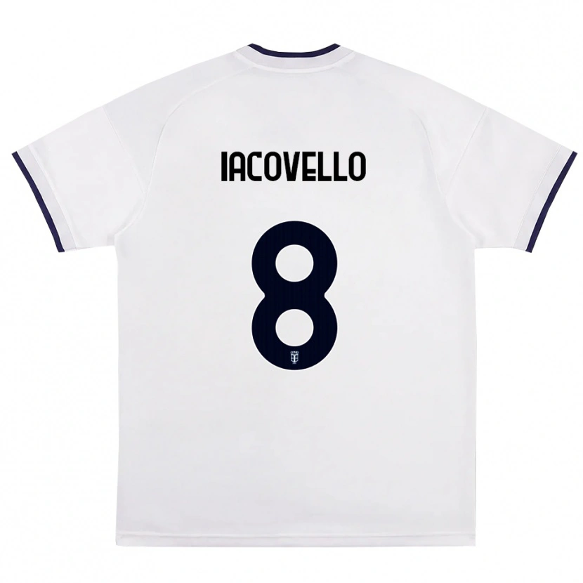 Danxen Hombre Camiseta Mattia Iacovello #8 Blanco Rojo Azul Real 2ª Equipación 2026/27 La Camisa