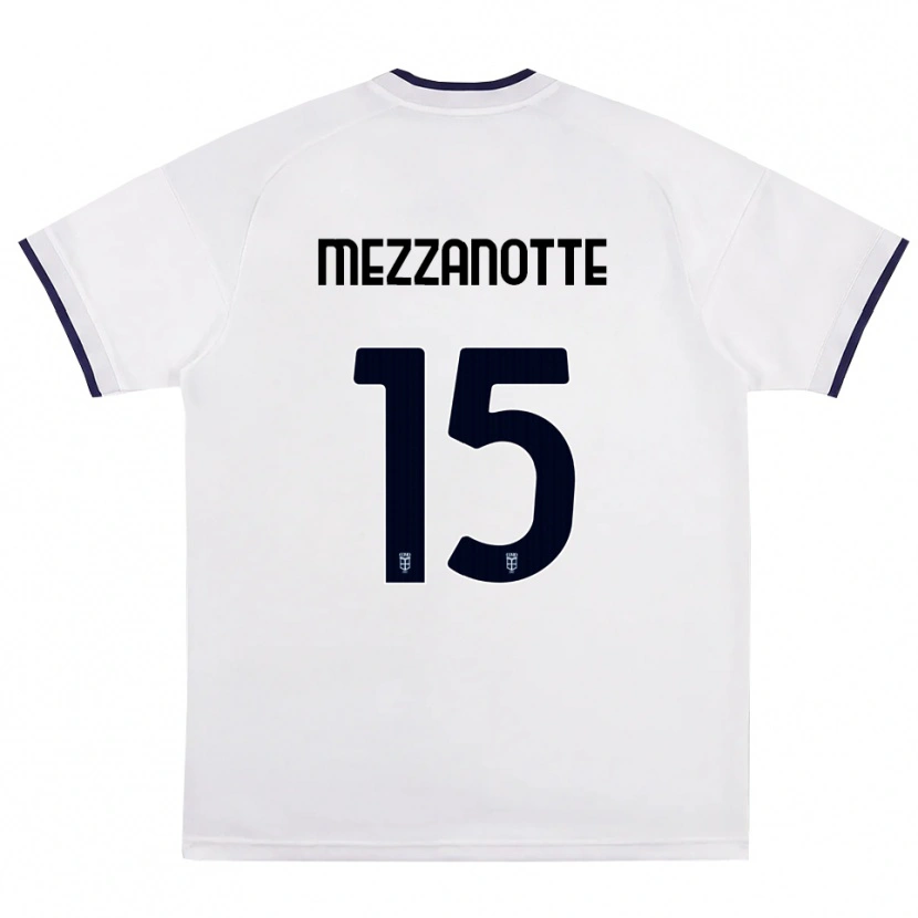 Danxen Hombre Camiseta Davide Mezzanotte #15 Blanco Rojo Azul Real 2ª Equipación 2026/27 La Camisa
