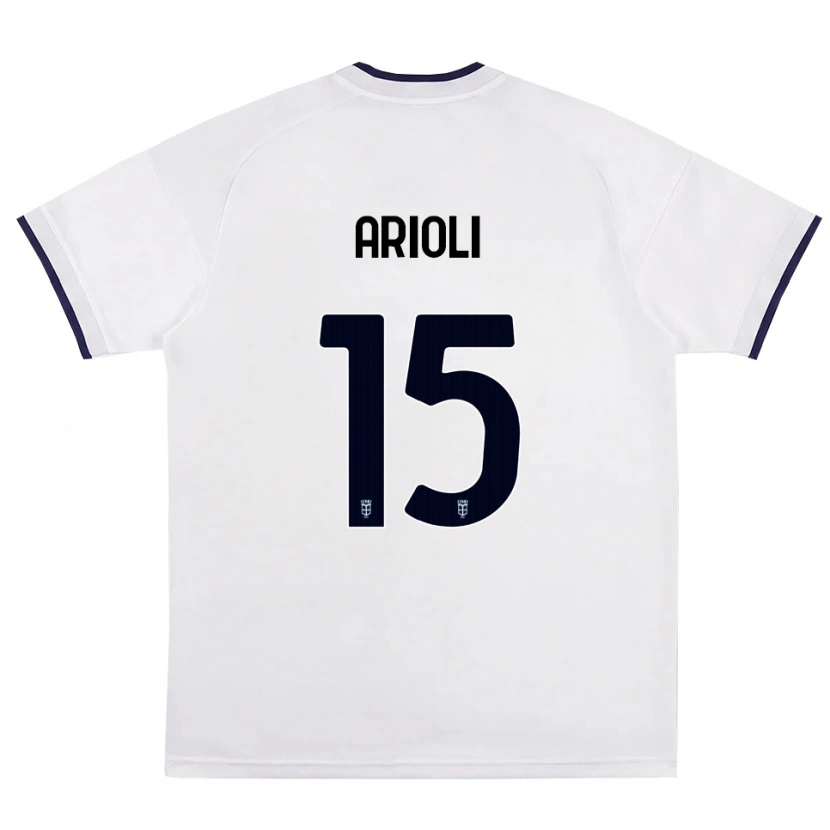 Danxen Hombre Camiseta Mattia Arioli #15 Blanco Rojo Azul Real 2ª Equipación 2026/27 La Camisa