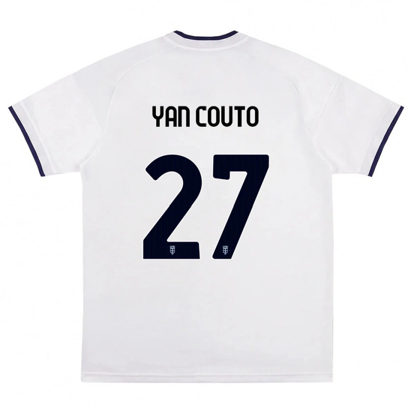 Danxen Hombre Camiseta Yan Couto #27 Blanco Rojo Azul Real 2ª Equipación 2026/27 La Camisa